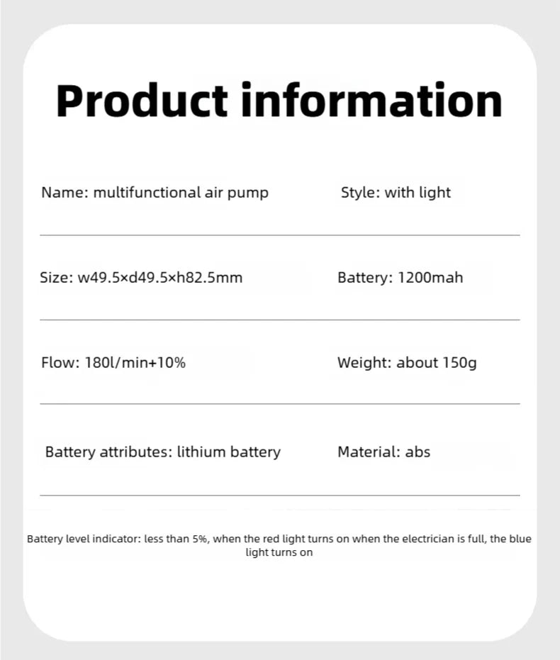 Wireless Inflation Pump